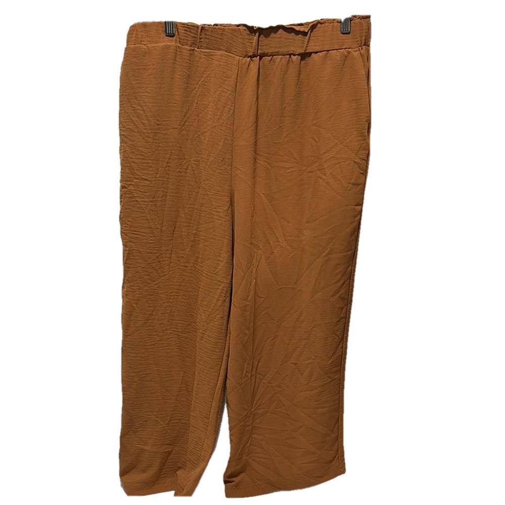Rachel Zoe Windsor Tan Pants elastic waist size L GUC
